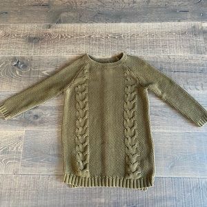 Cynthia Rowley | Green Button Back Cable Knit Sweater | Size S